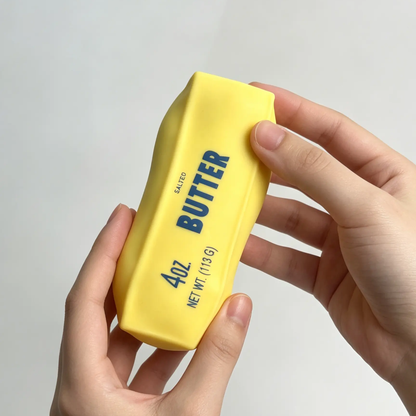 🧈Crunchy Sound Butter Bar Squishy Toy, Soft Squeeze Fidget Toy for Stress Relief, Sensory Desk Relaxation Gift for Teens Adults
