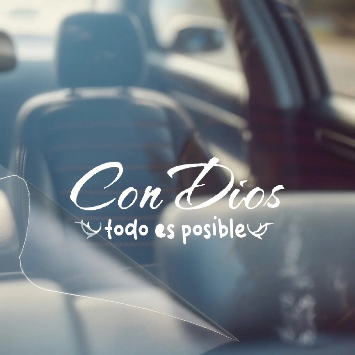🙏❤️Con Dios Todo Es Posible Spanish Inspirational Faith Decal Cute Durable Vinyl Sticker