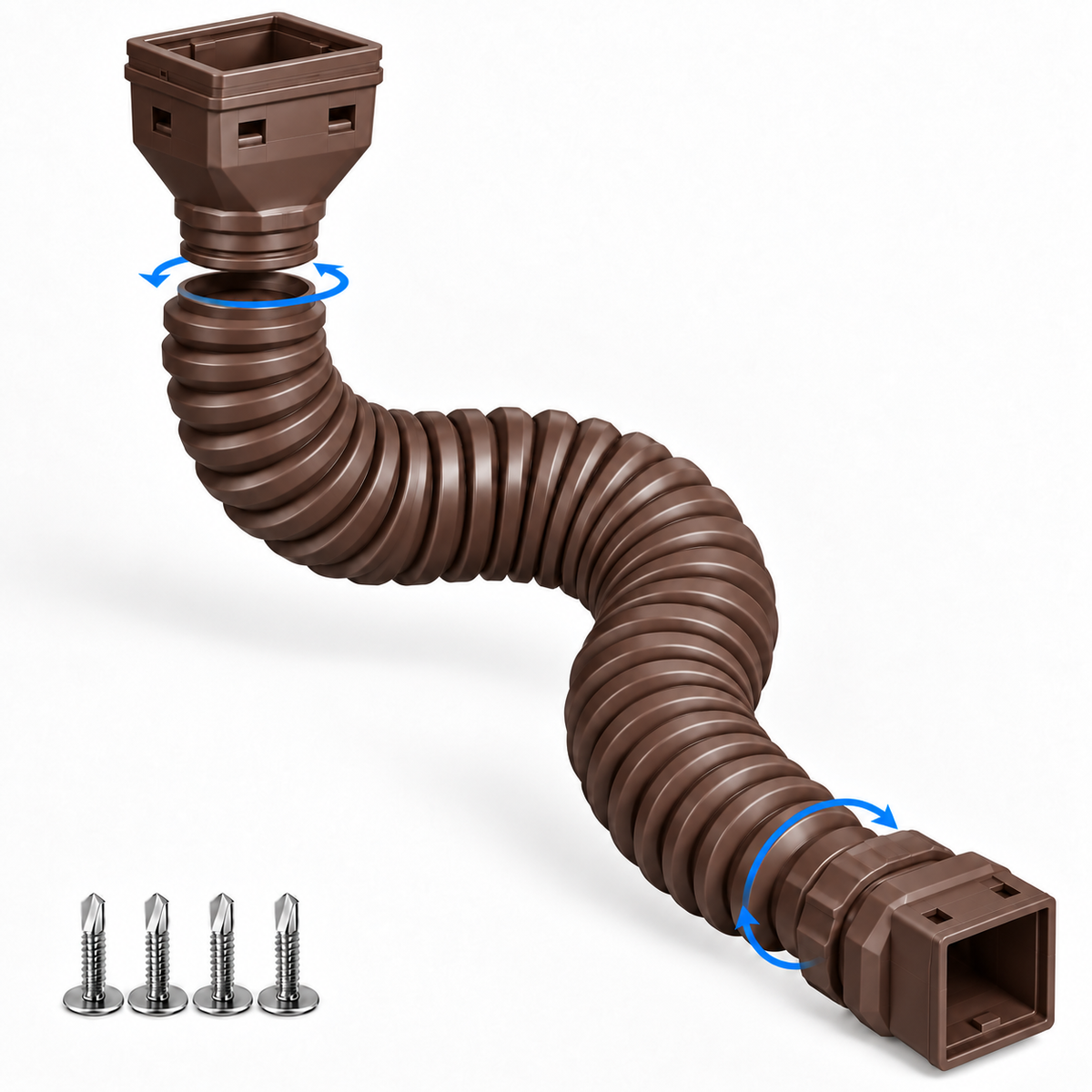 🏡 Flexible Rain Gutter Downspout Extension Kit  – Adjustable 22"-63" Drain Pipe with Leaf Filter for Foundation Protection