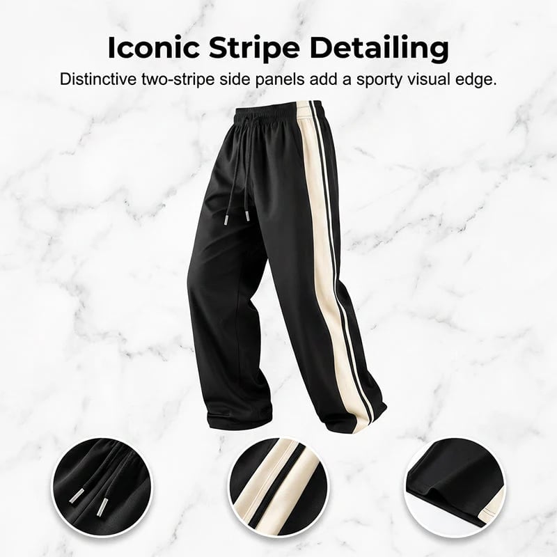 👖  NOW! 🔥 Men's Loose Fit Track Pants – Soft fleece, elastic cuffs & zip pockets – perfect for lounging, workouts or casual errands 🏃‍♂️