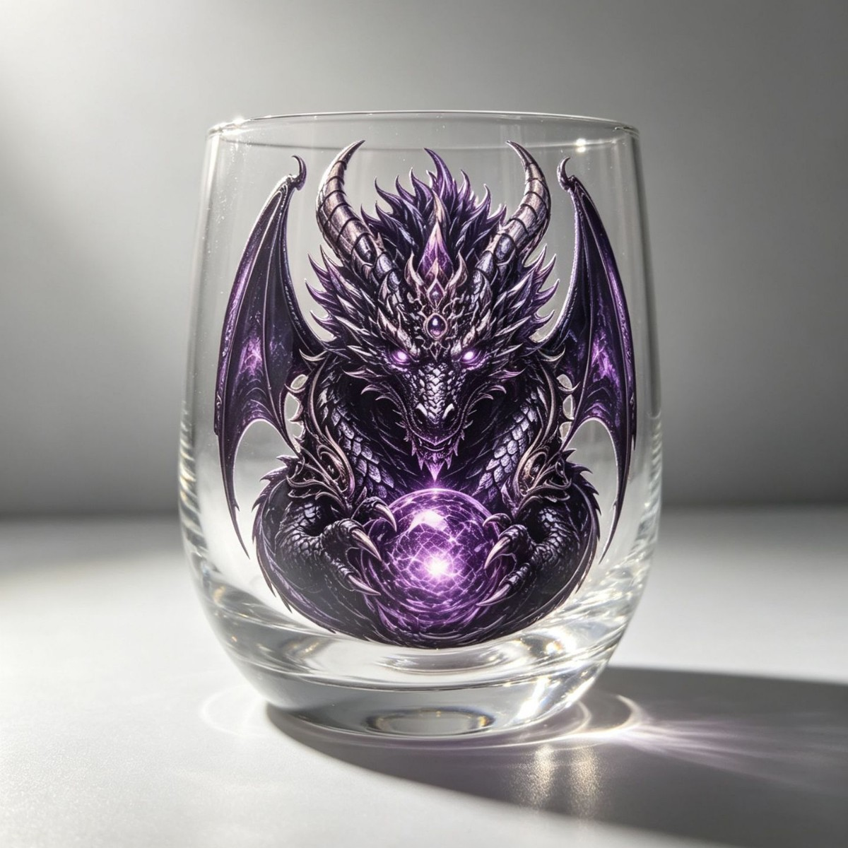 🐉✨ 3D Mythic Dragon Glass Art Cup | Luxury Raised Fantasy Glassware for Whiskey, Home Bar Décor & Legendary Gifts 🎁