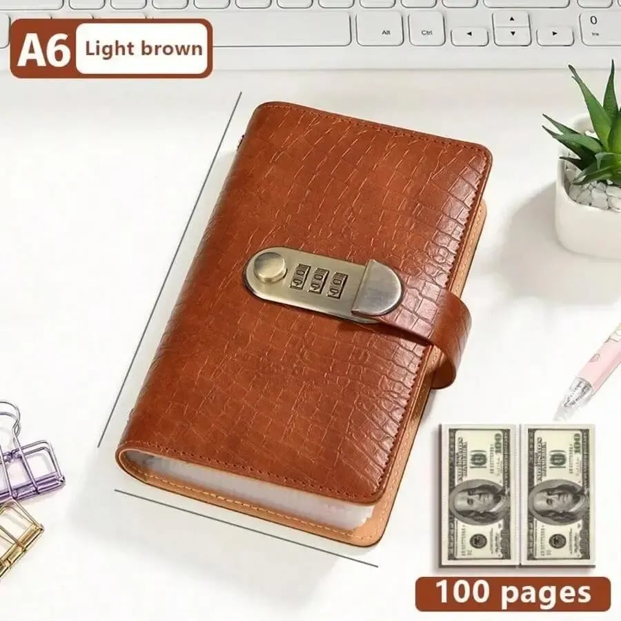 💖Hot 30% OFF💰 A6 Savings & Banknote Collection Notebook with 3-Digit Lock