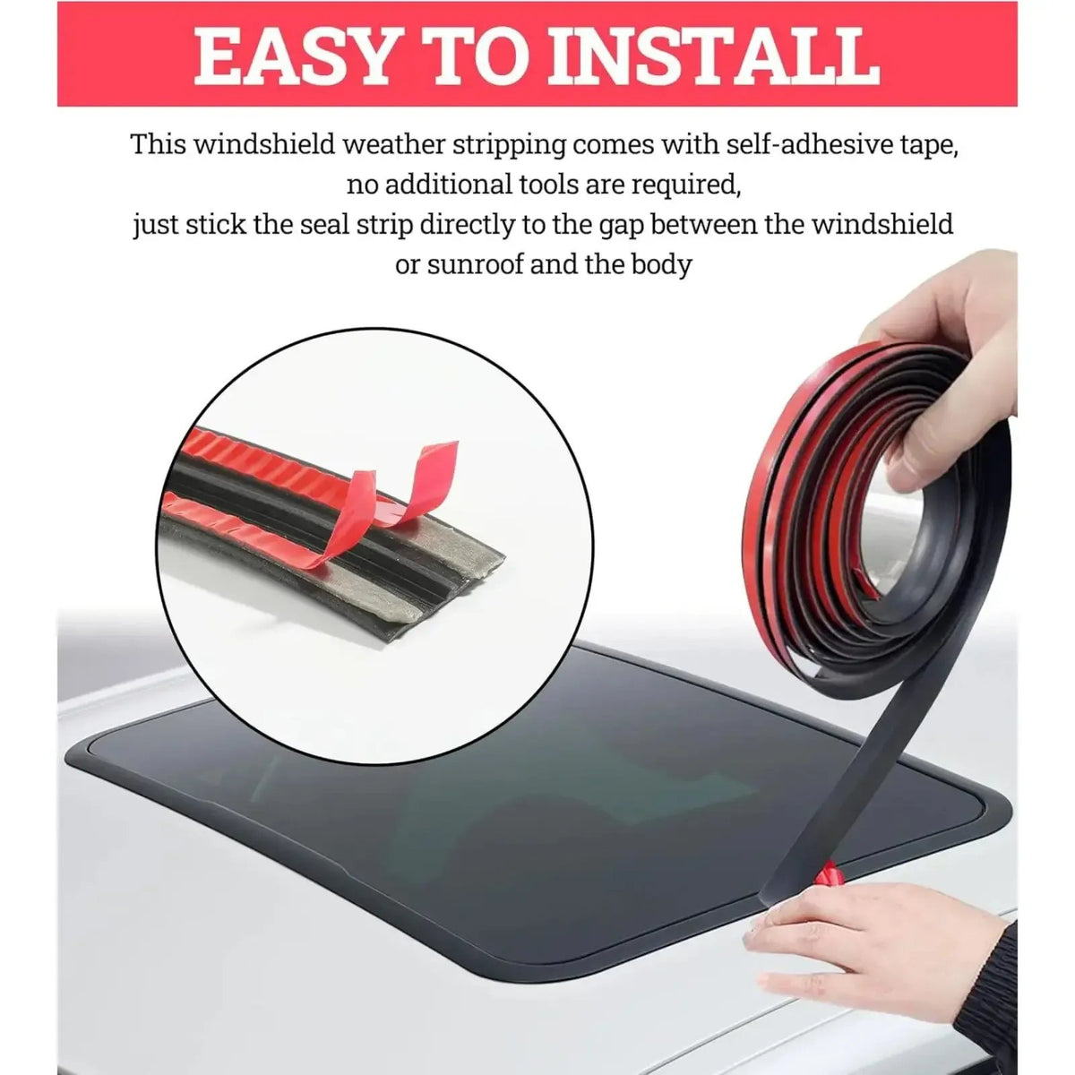 2026 Hot Sale🚗 Car Windshield Rubber Seal Strip