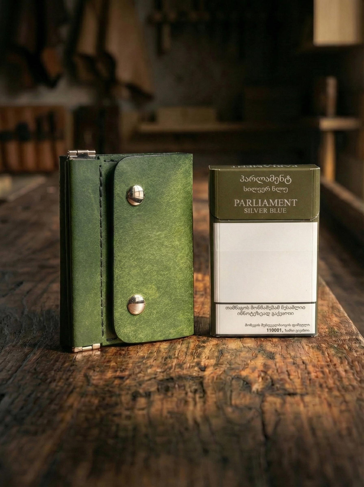 Compact Leather Trifold Wallet