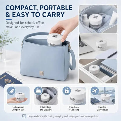 💖Hot 30% OFF🌹🦷 Retainer Cleaner Case Box with Drain Tray, Mirror & Brush