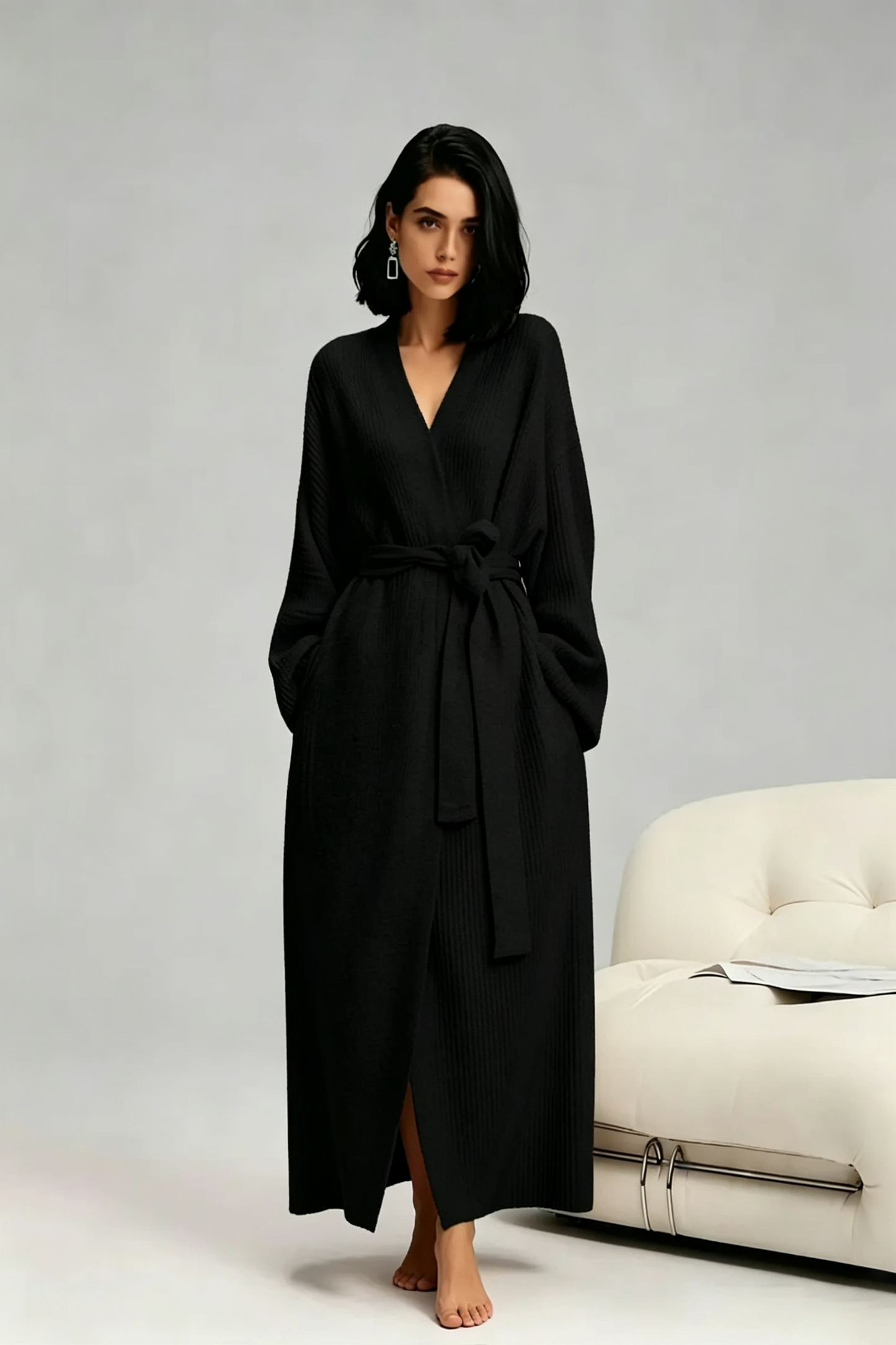 🏆1 Bestselling🏆Women's Double-Sided Fleece Robe|Thickened Long Plush Casual Loungewear
