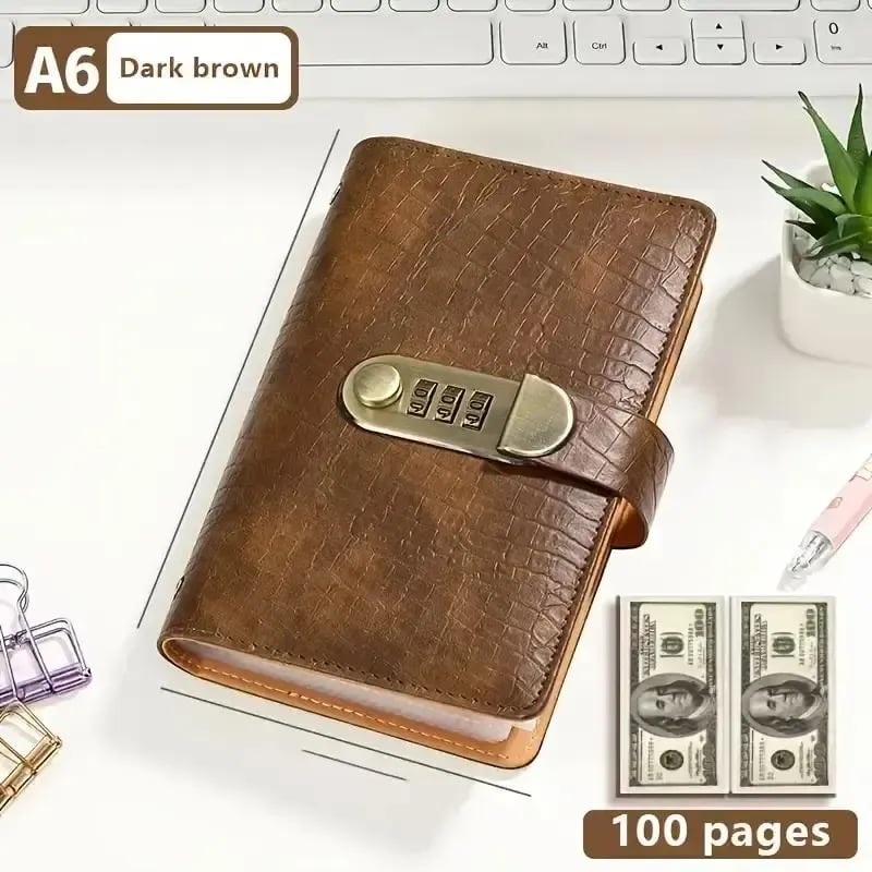 💖Hot 30% OFF💰 A6 Savings & Banknote Collection Notebook with 3-Digit Lock