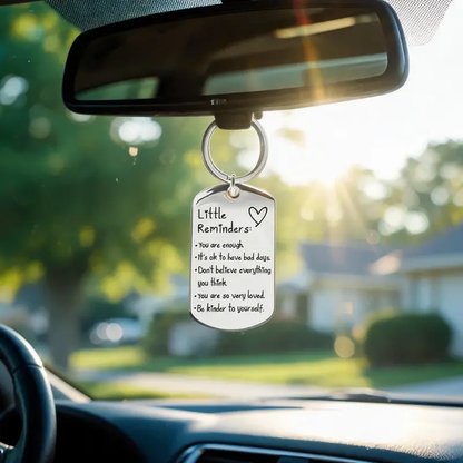 Engraved Inspirational Stainless Steel Keychain