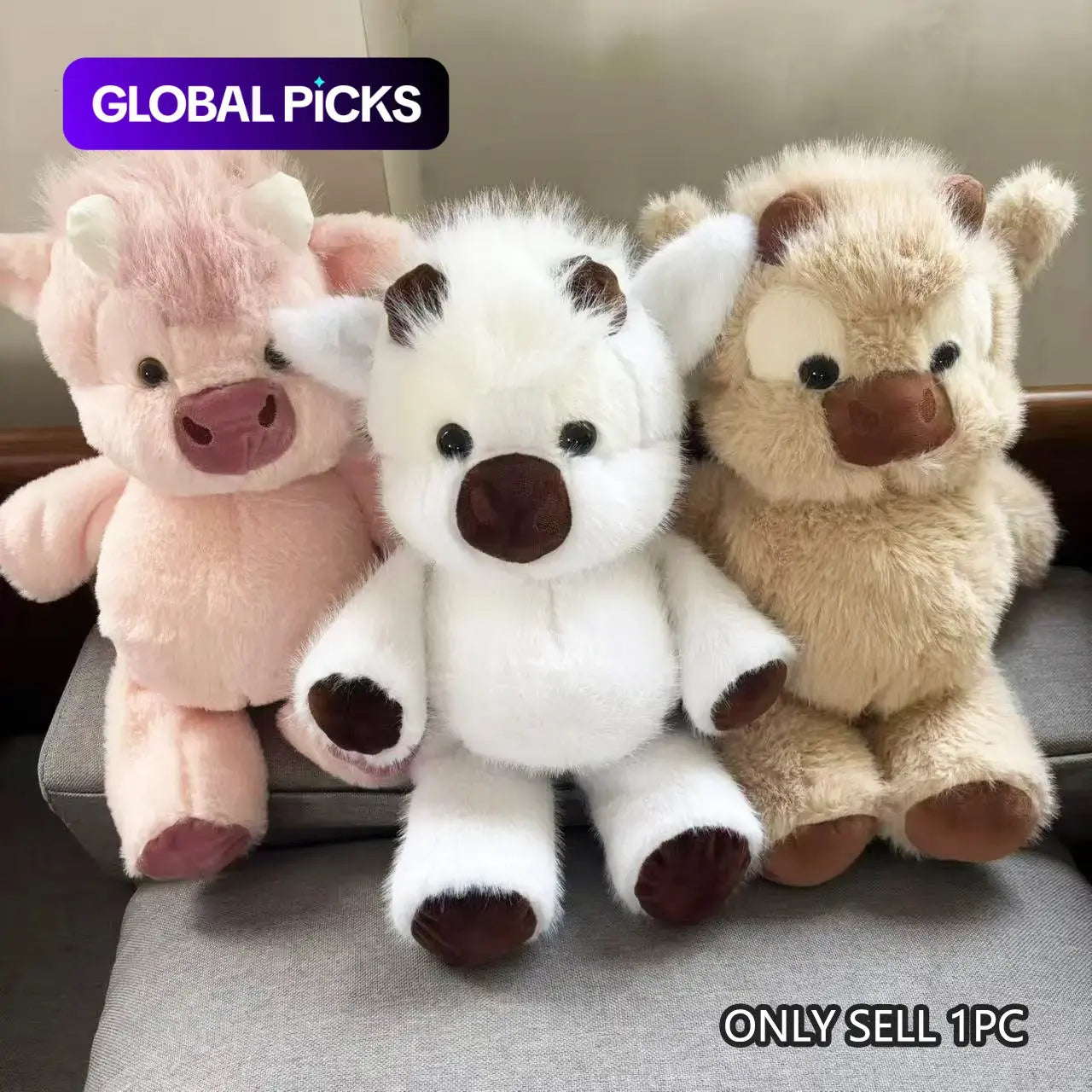Running Highland Cow Plush Toy - Soft & Cuddly Gift for All