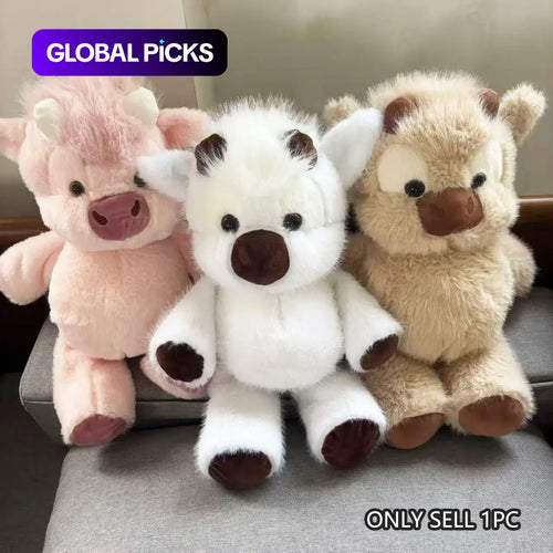 Running Highland Cow Plush Toy - Soft & Cuddly Gift for All