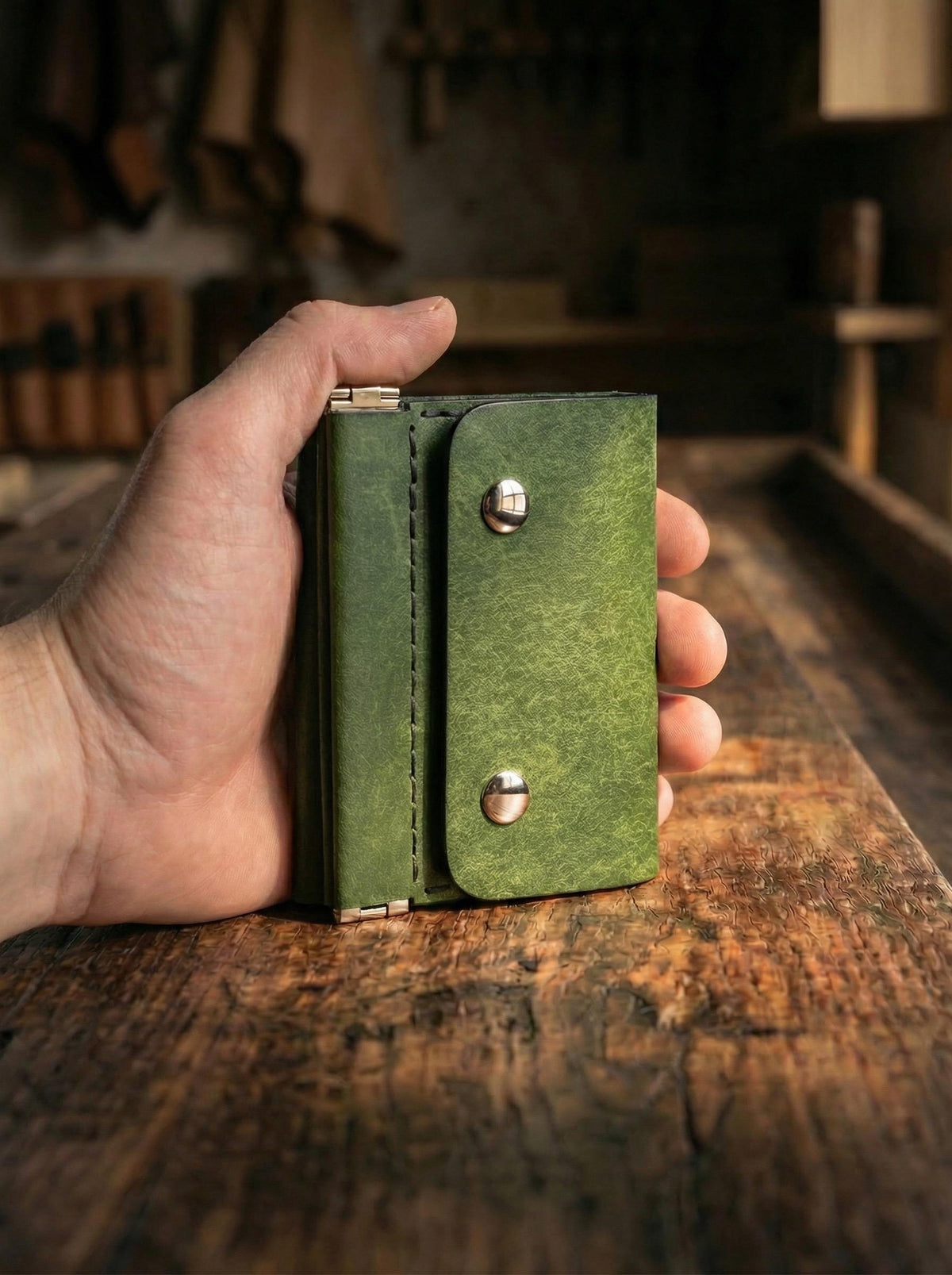 Compact Leather Trifold Wallet