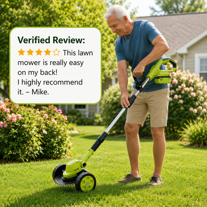 🌿⚡21V 3-in-1 Cordless String Trimmer, Edger & Mini Mower – 2 Batteries Included