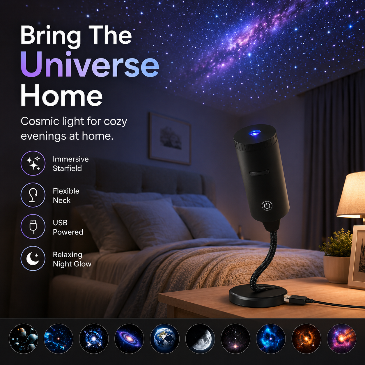 ✨ Plug-and-Play HD Star Projecto（📣Last Day Of The Sale—Save 15 Dollar）
