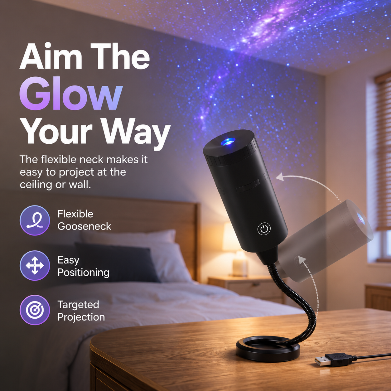 ✨ Plug-and-Play HD Star Projecto（📣Last Day Of The Sale—Save 15 Dollar）