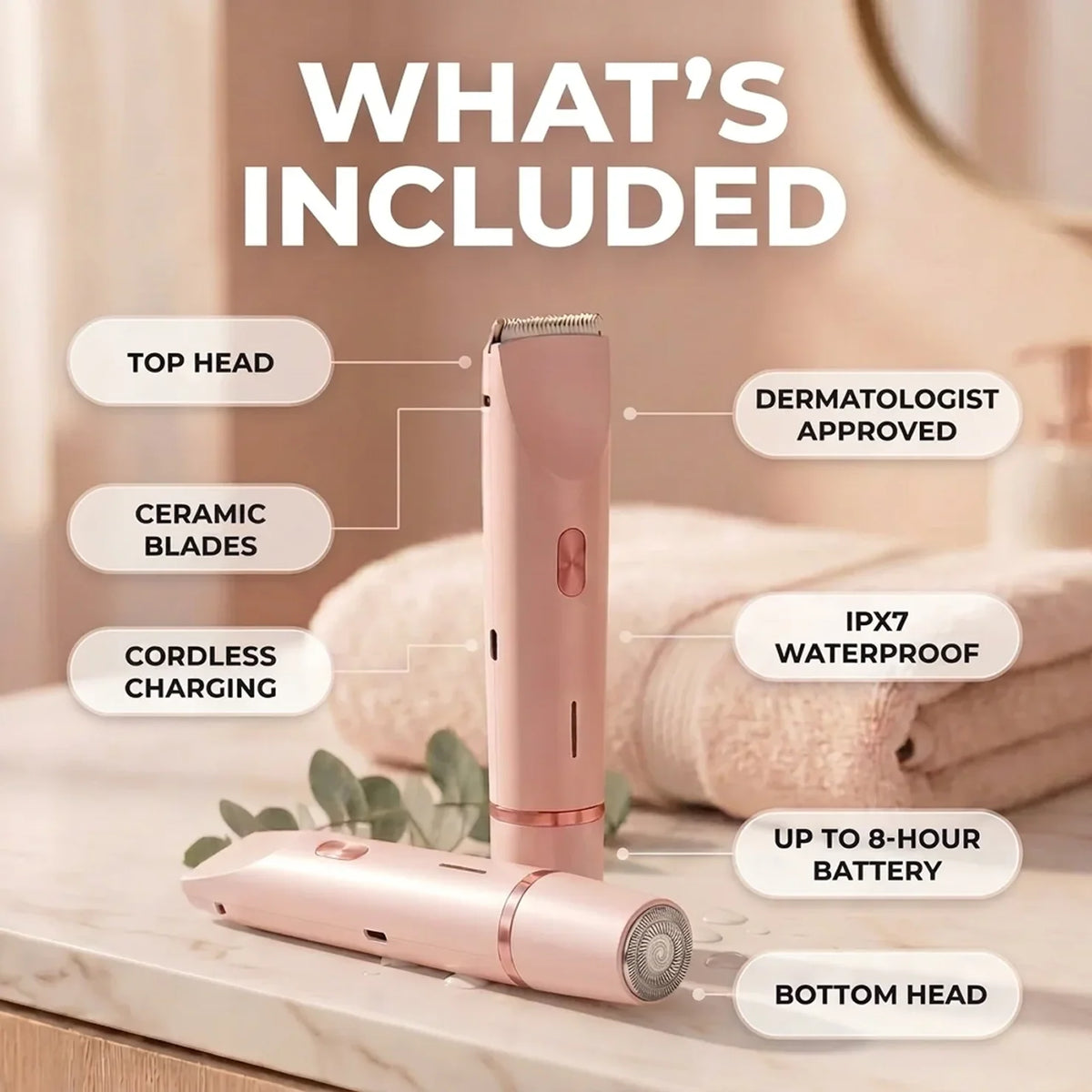 2 in 1 trimmer is / skin· to getting silky smooth