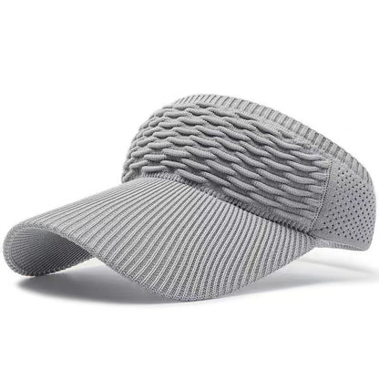 👒 Women's High Ponytail Sun Visor Hat – Breathable Open-Top UV Protection Cap for Running, Beach & Travel
