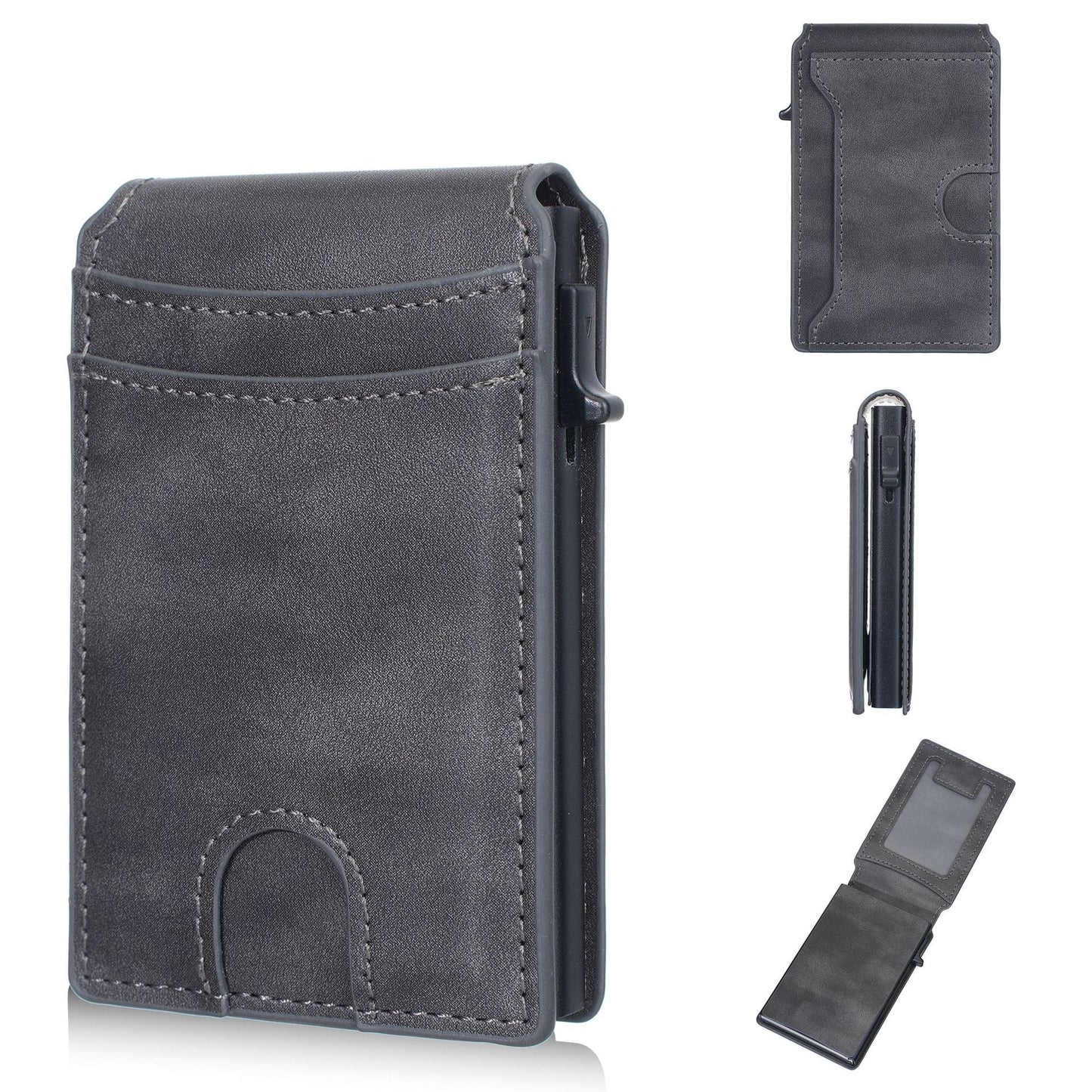 🔥RFID Blocking Minimalist Pop-Up Wallet | One-Second Card Eject Design & Ultra Slim Pocket Wallet