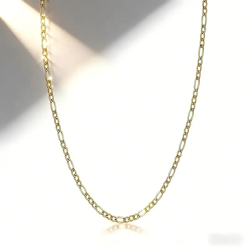 Elegant 2-Piece Real Gold Plating Jewelry Set – Bracelet & Necklace for Men & Women