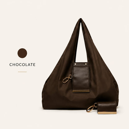 ToworkactTM Varelli Charm Transformable Bag – Stylish Vegan Leather Tote & Keychain Charm