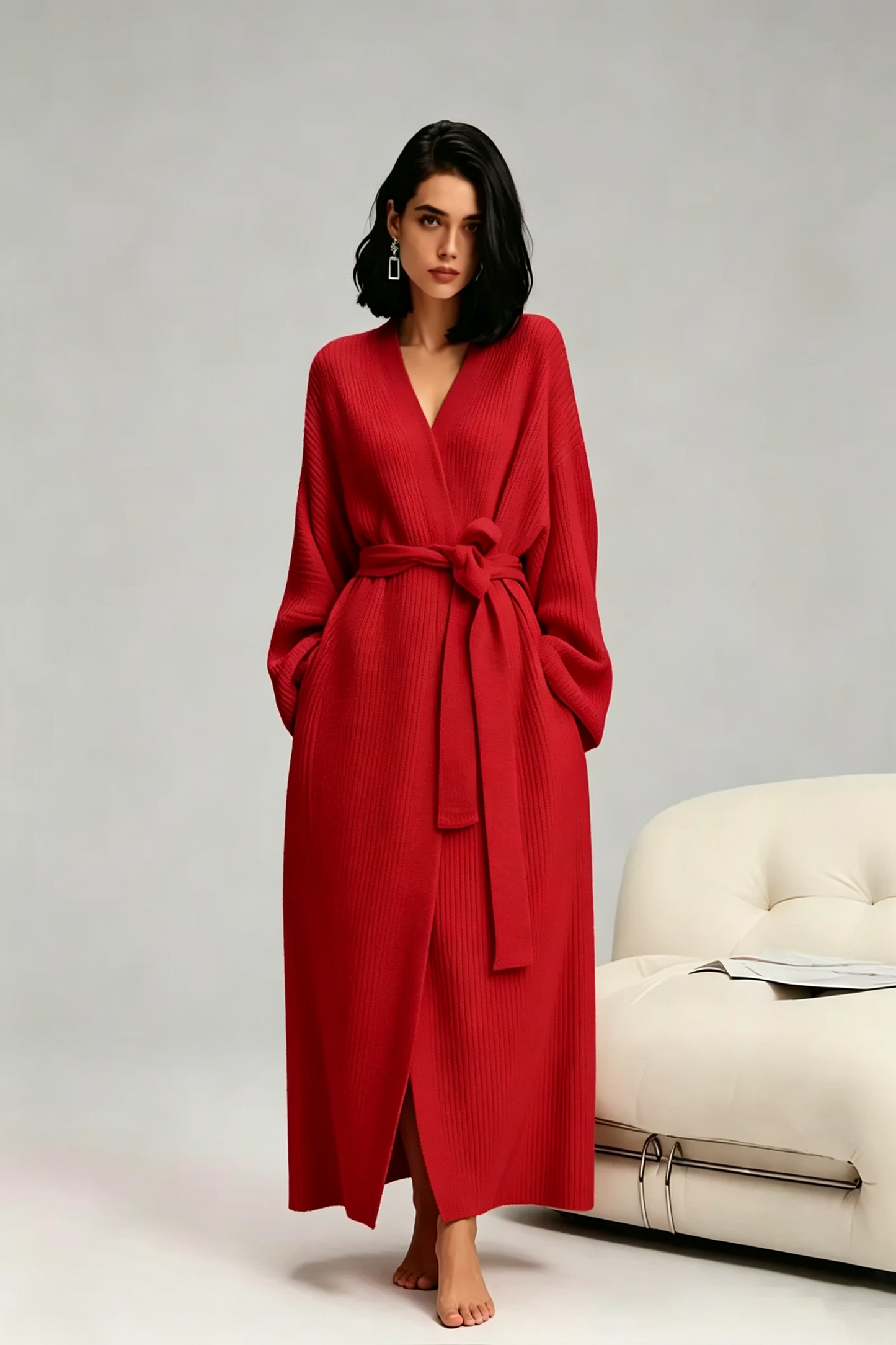 🏆1 Bestselling🏆Women's Double-Sided Fleece Robe|Thickened Long Plush Casual Loungewear