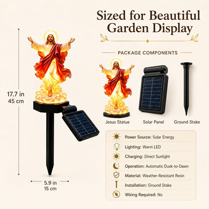 ☀️Solar-Powered Illuminated Jesus Garden Statue🙏