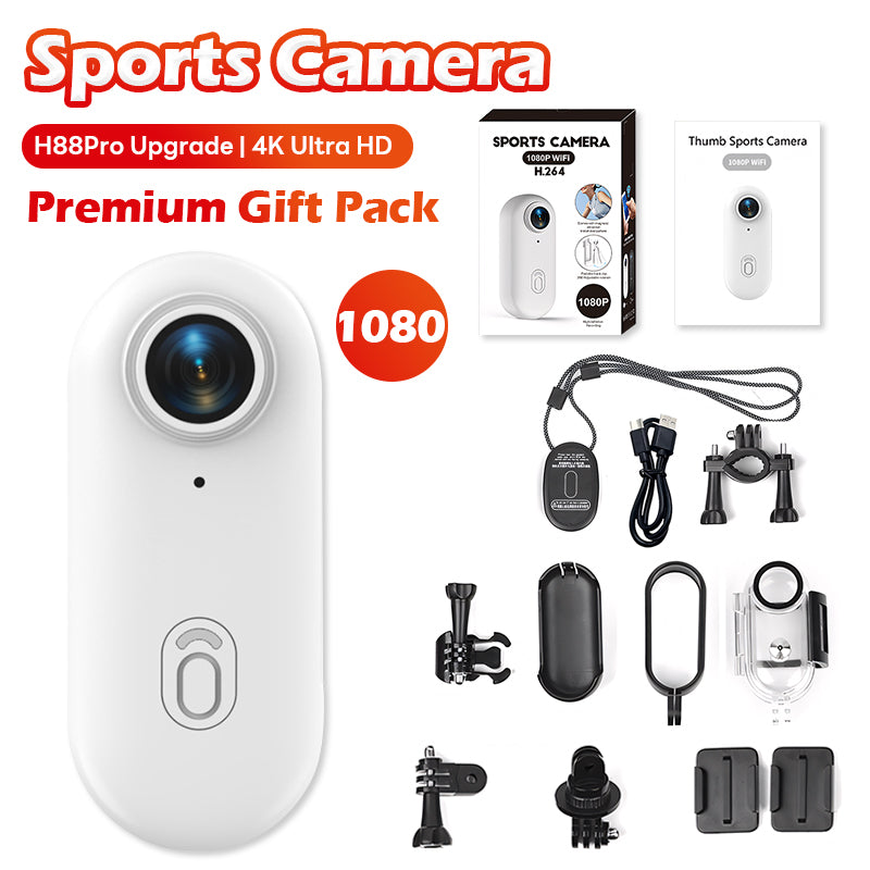 H88 pro Action Camera 4K Ultra HD & Dual Stabilization Technology Waterproof Up to 30M Powerful Magnetic Attachment  Thumb mini camera