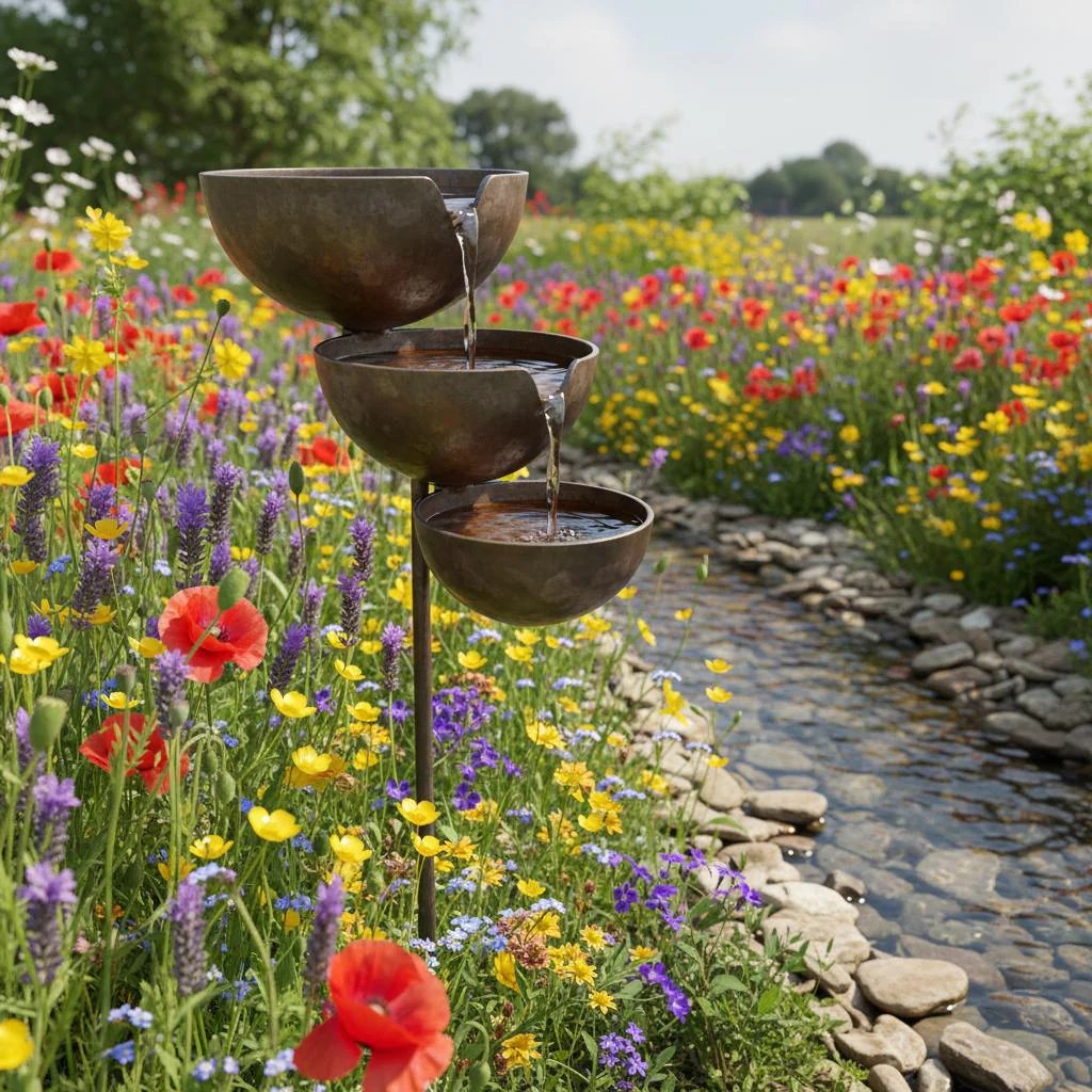 🔥Hot Sale🔥Bring Life Back To Your Garden – Rain Catcher Bird Bath 🌿🐦