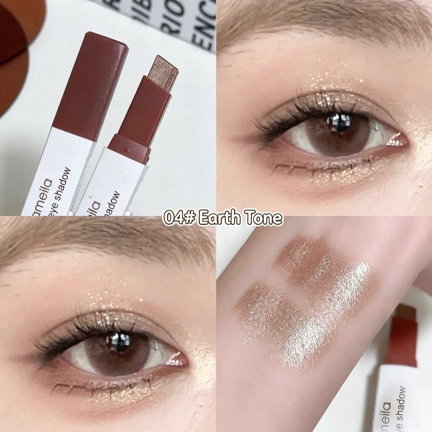 🏆1 Bestselling🏆Smooth Two Color Eyeshadow Stick Set Long Lasting Makeup Waterproof