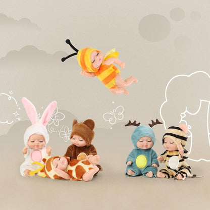 🐱 Cute Mini Dolls🎁 6pcs Fairy Princess Doll Set with Pajamas