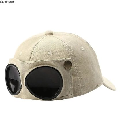 Men's Korean-Style Pilot Baseball Cap - Personalized Glasses-Ready