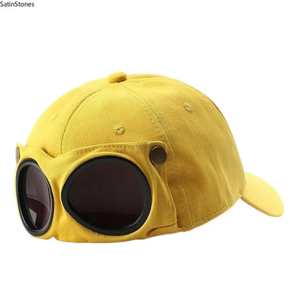 Men's Korean-Style Pilot Baseball Cap - Personalized Glasses-Ready