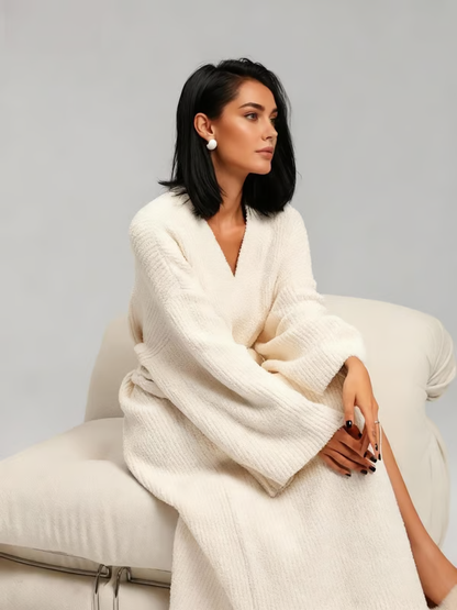 🏆1 Bestselling🏆Women's Double-Sided Fleece Robe|Thickened Long Plush Casual Loungewear