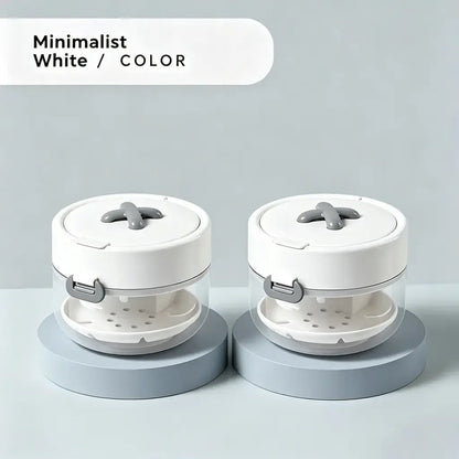 💖Hot 30% OFF🌹🦷 Retainer Cleaner Case Box with Drain Tray, Mirror & Brush