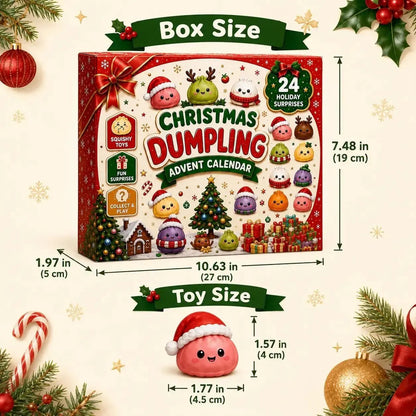 🎅Christmas Sale🎅Christmas Squishies Advent Calendar 2026, 24-Day Dumpling Squishy Countdown Box