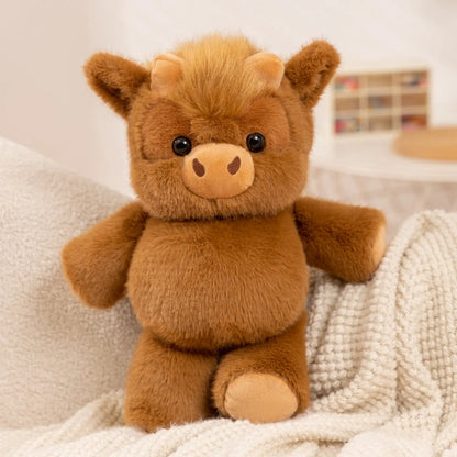 Running Highland Cow Plush Toy - Soft & Cuddly Gift for All