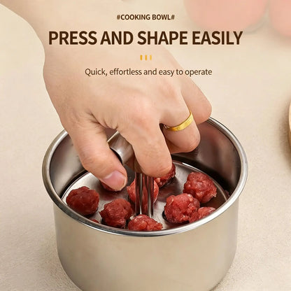 ✨ 6/12 Ball Manual Meatball Maker Tool, Stainless Steel Meatball Making Mold