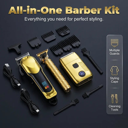 Professional Men's Electric Hair Clipper Set