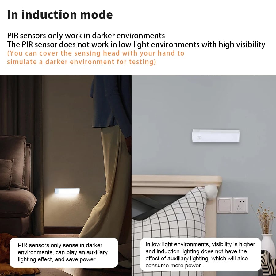 🔥💡 Punch-free Smart Sensor Magnetic Rechargeable LED Lights