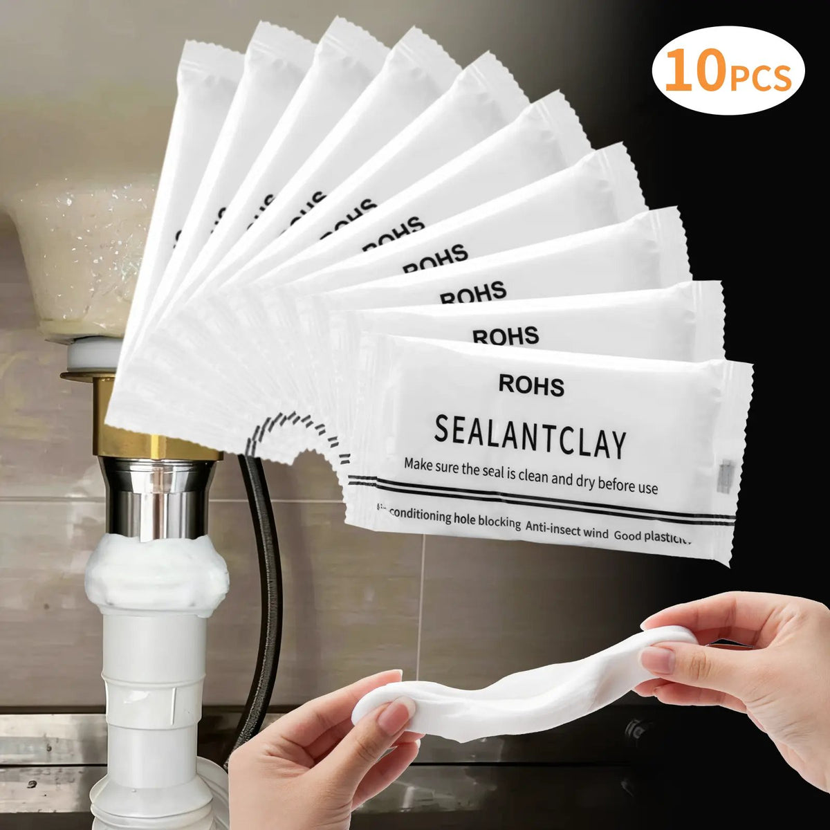 10Pcs Professional Sealant Clay - Waterproof & Anti-Insect Wall Hole Filler Mud