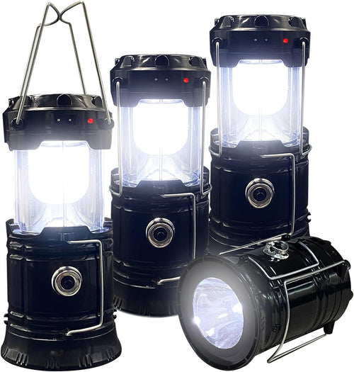 💡Collapsible Portable LED Camping Lantern Lightweight Waterproof Solar USB Rechargeable LED Flashlight