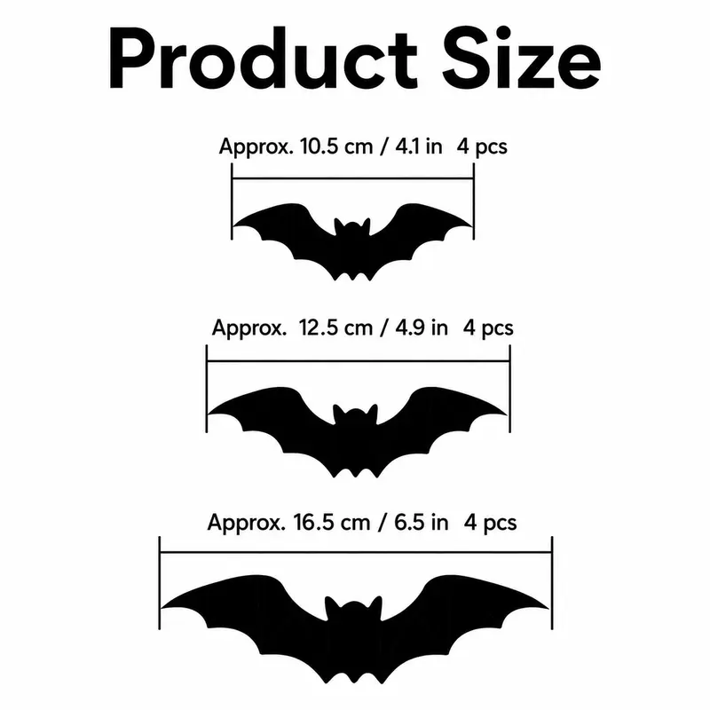 🦇3D Bat Light LED Decorations - Halloween Spooky Ornaments