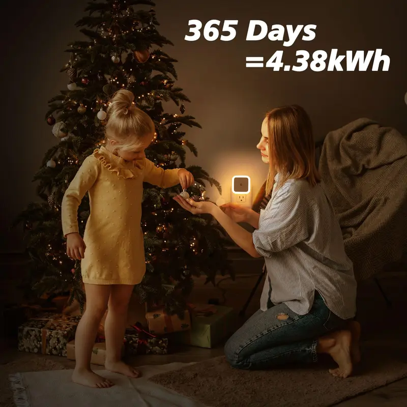 🌟Designed for Every Night—LED Night Light Plug-in Wall Pack of 6, 0.5W Square Plug-in Night Light