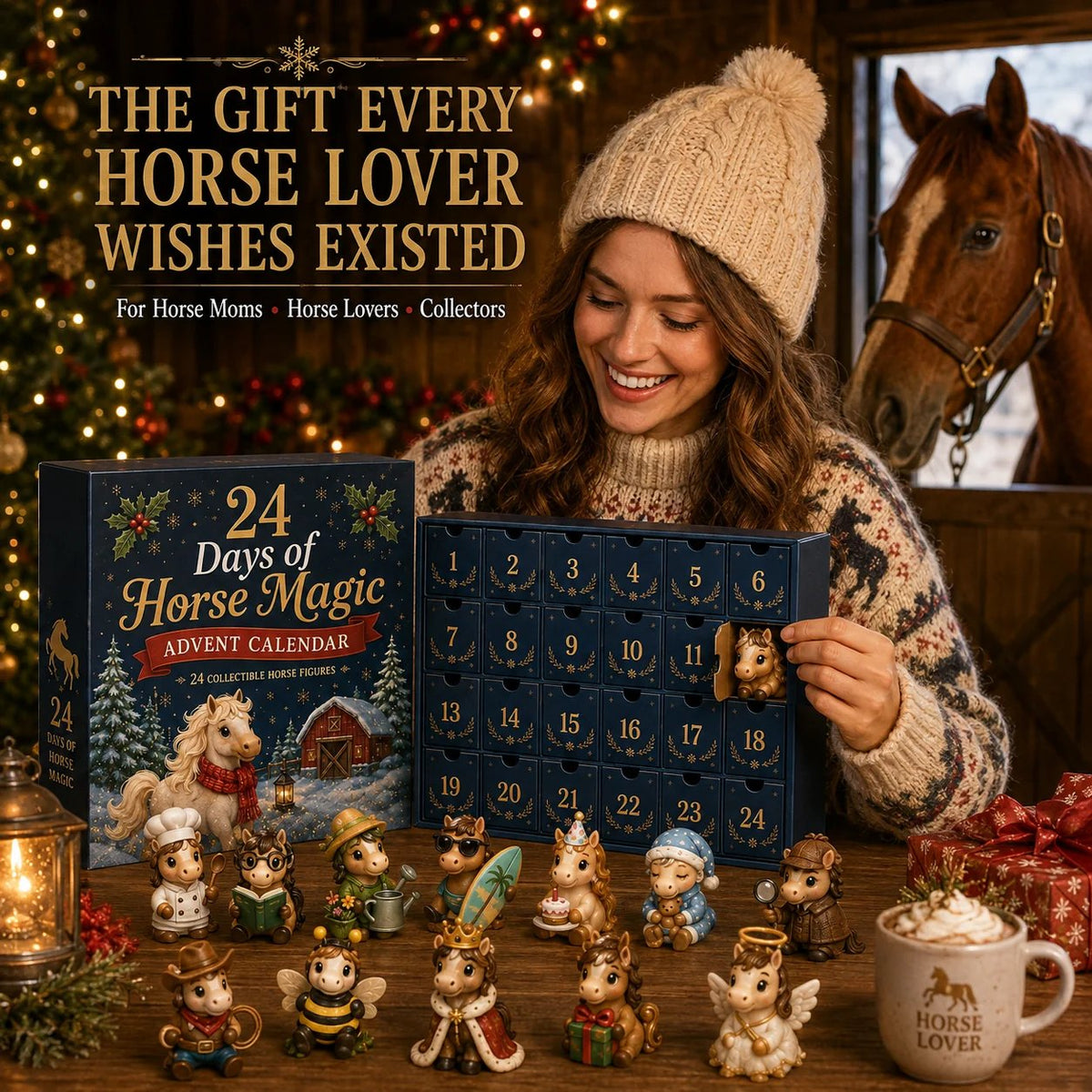 ⏰🐴 2026 Horse Advent Calendar – 24 Days of Horse Magic (📦Buy 2 Free Shipping)