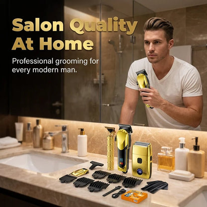 Professional Men's Electric Hair Clipper Set
