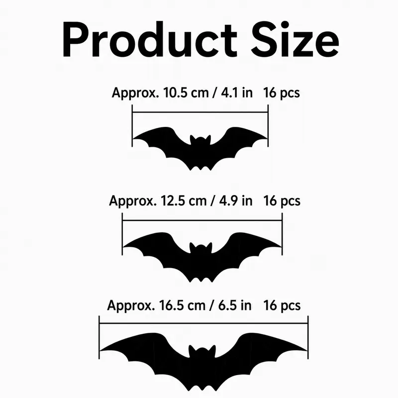 🦇3D Bat Light LED Decorations - Halloween Spooky Ornaments