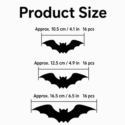 🦇3D Bat Light LED Decorations - Halloween Spooky Ornaments