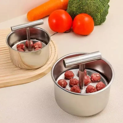 ✨ 6/12 Ball Manual Meatball Maker Tool, Stainless Steel Meatball Making Mold