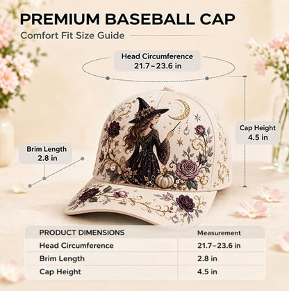 🔥Last Day 50% OFF – 🧙‍♀️✨Halloween Printed Cap🧢 (Soft, Breathable & Easy To Style With A Comfortable Adjustable Strap)