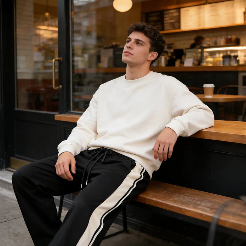 👖  NOW! 🔥 Men's Loose Fit Track Pants – Soft fleece, elastic cuffs & zip pockets – perfect for lounging, workouts or casual errands 🏃‍♂️