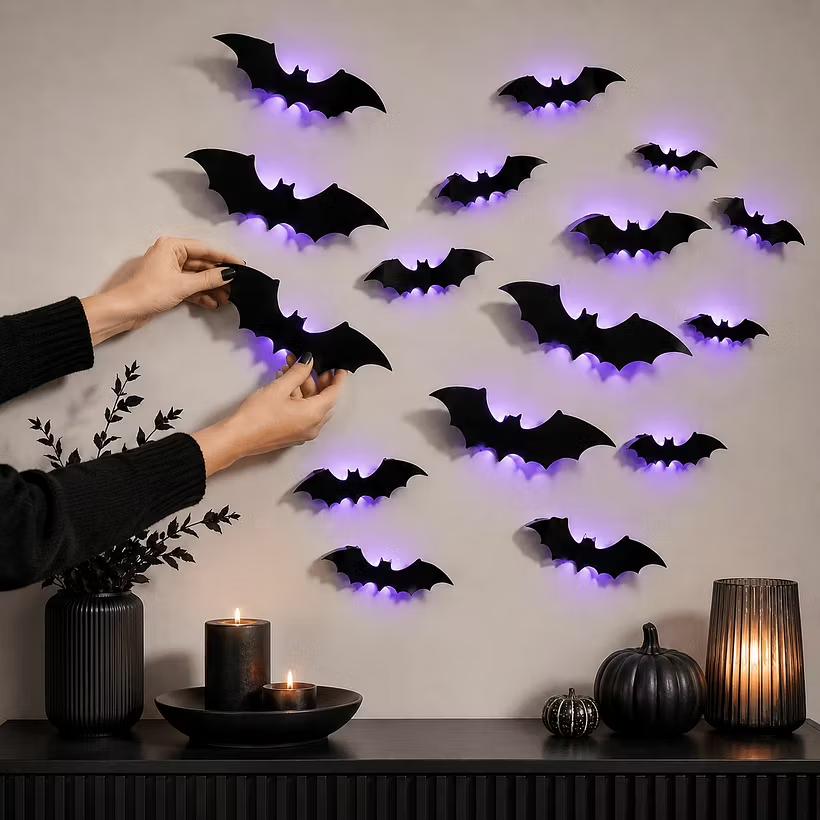 🦇3D Bat Light LED Decorations - Halloween Spooky Ornaments
